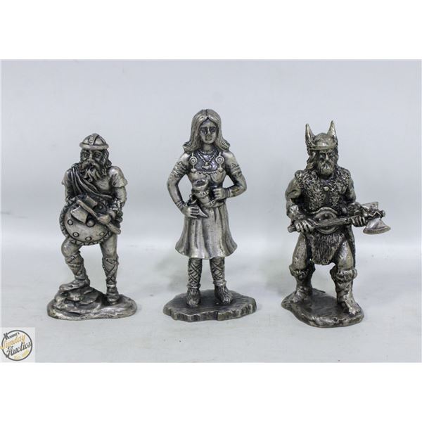 VINTAGE 3 "SELANDIA" NORWAY PEWTER