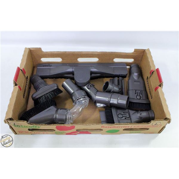 BOX WITH ASSORTMENT OF DYSON ATTACHMENTS