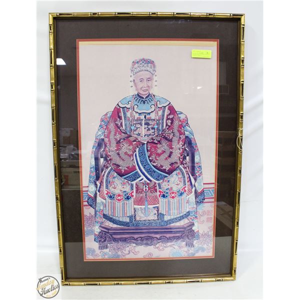 FRAMED PRINT OF QING DYNASTY CHINESE EMPRESS
