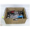 Image 1 : LARGE BASKET OF UTENSILS - FORKS, KNIVES,