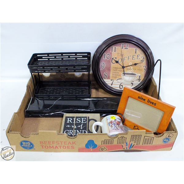 FLAT WITH BLACK MARBLE DESIGN WALL SHELF,