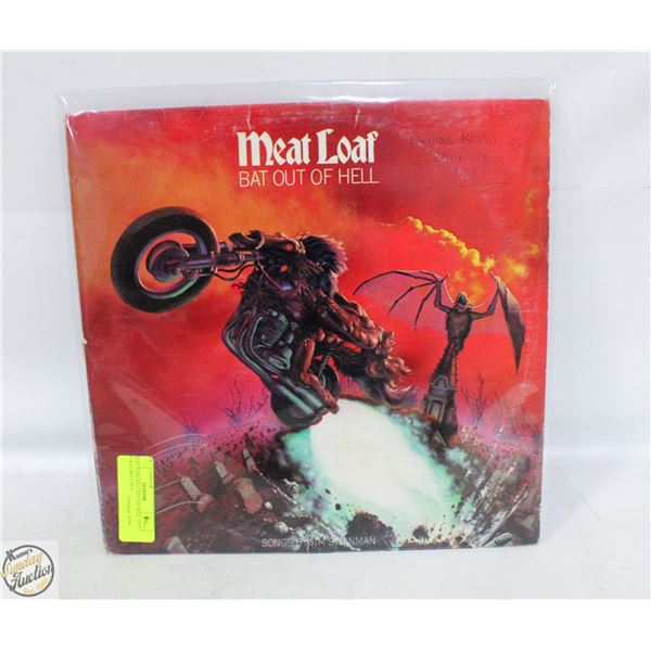 MEAT LOAF BAT OUT OF HELL 1977 LP RECORD VINYL