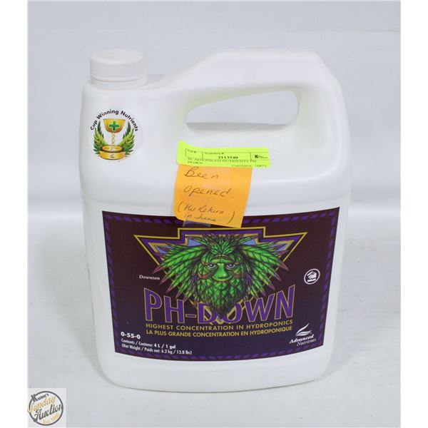 4L ADVANCED NUTRIENTS PH DOWN PREVIOULY OPENED
