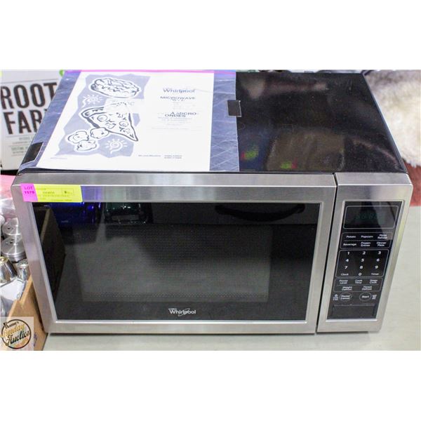 WHIRLPOOL MICROWAVE OVEN, CLEANED AND