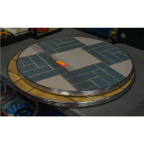 2 MEDIUM & LARGE SPINNING LAZY SUSAN CIRCLE