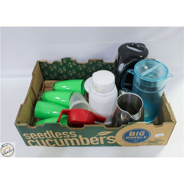 BOX WITH SET OF 4 GLASS SET, STARFRIT CHOPPER,