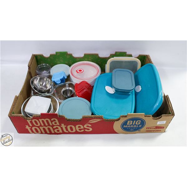 FLAT WITH GLASS STORAGE CONTAINERS WITH LIDS