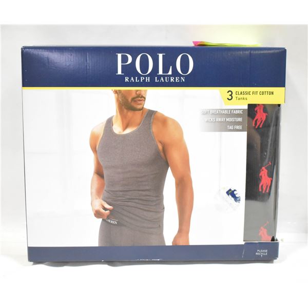 UNCLAIMED FREIGHT: RALPH LAUREN POLO TANKS SZ L