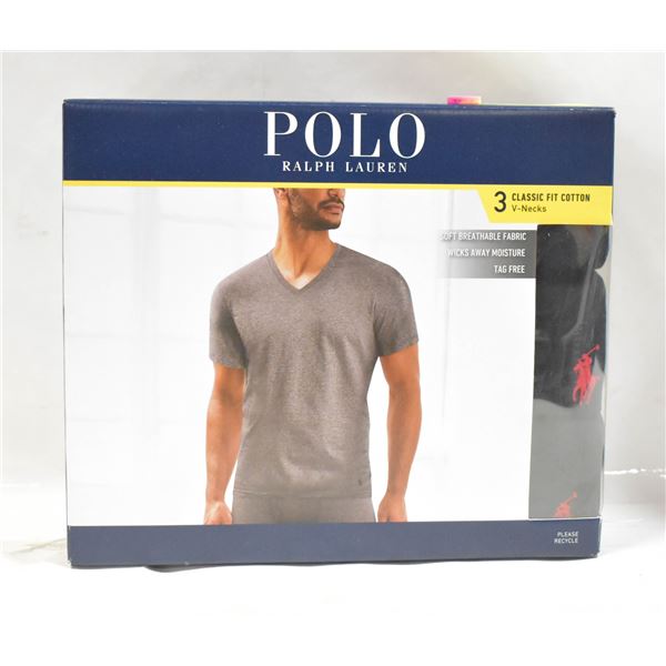 UNCLAIMED FREIGHT: RALPH LAUREN POLO V-NECK SZ  XL