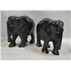 Image 1 : 2 HAND CARVED EBONY INDIAN ELEPHANTS