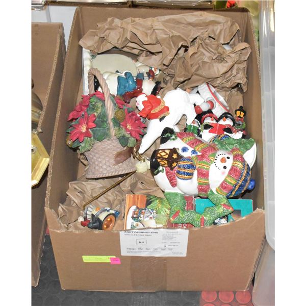 ESTATE LOT OF LARGE SIZE CHRISTMAS ORNAMENTS