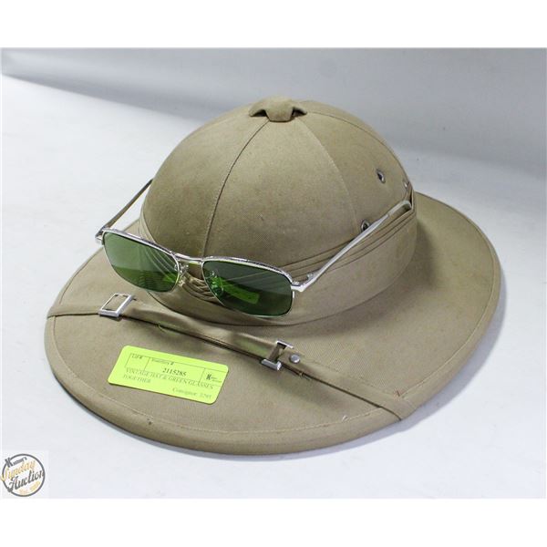 VINTAGE HAT & GREEN GLASSES TOGETHER