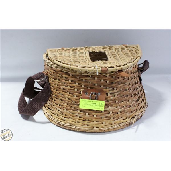 VINTAGE FISHING CREOLE WEAVED BASKET