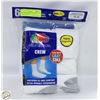 Image 1 : WHITE CREW SOCK 12-16 SIZE 6-PACK FRUIT OF