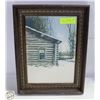 Image 1 : CABIN IN THE WOOD PRINT BY L.GIBBS 16"X12"