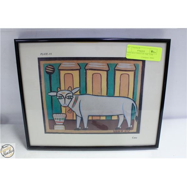 JAMINI ROY PRINT OF THE COW 9"X11"