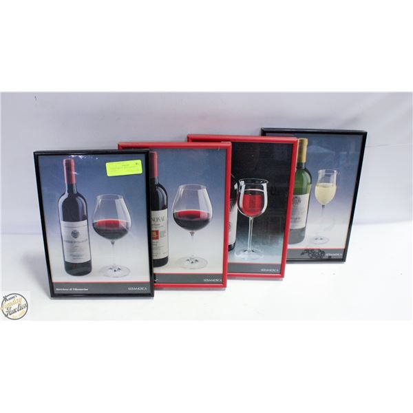 4 WINE PRINTS SELLA&MOSCA 12"X8.5"