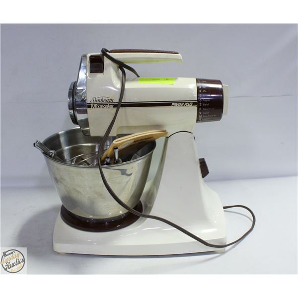 VINTAGE SUNBEAM MIX MASTER WITH RECIPE BOOK