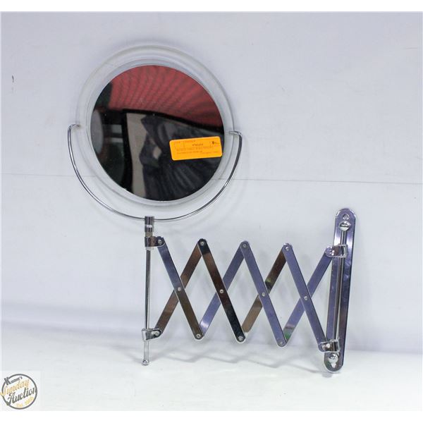 RETRACTABLE WALL MOUNT BATHROOM MIRROR