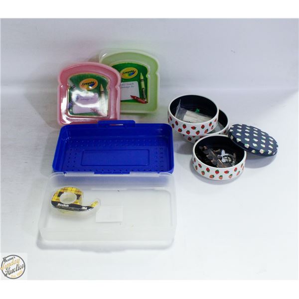 BACK TO SCHOOL LOT WITH VINTAGE TRAIN PENCIAL SHAR