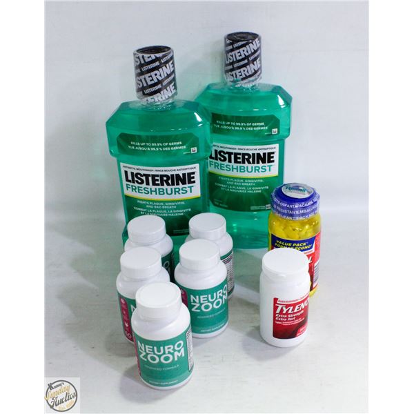 LOT OF ESSENTIALS, LISTERINE,TYLONAL & NEURO ZOOM