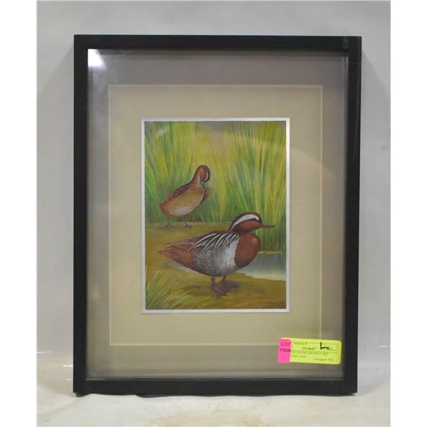 ART FOIL DUCKS FRAMED ART SIGNED BY DAN