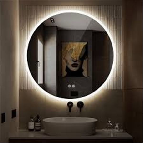 BRAND NEW STARBIVO LED ROUND BATHROOM MIRROR 24"