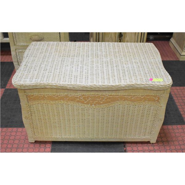 WICKER STORAGE BED/CHEST- 35" X 20" X 22"