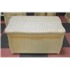 Image 1 : WICKER STORAGE BED/CHEST- 35" X 20" X 22"