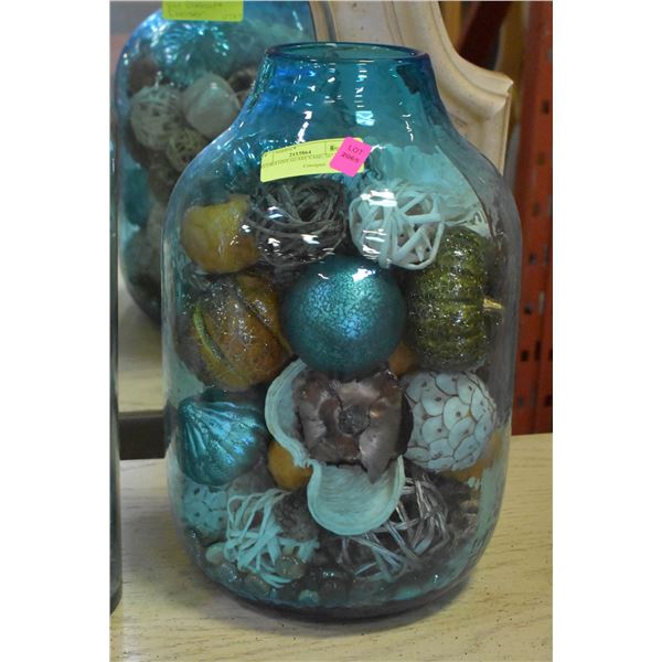 DECORATIVE GLASS VASE- 16"