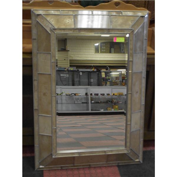 MIRRORED HALL/ENTRY WALL MIRROR- 40" X 28" X 4"