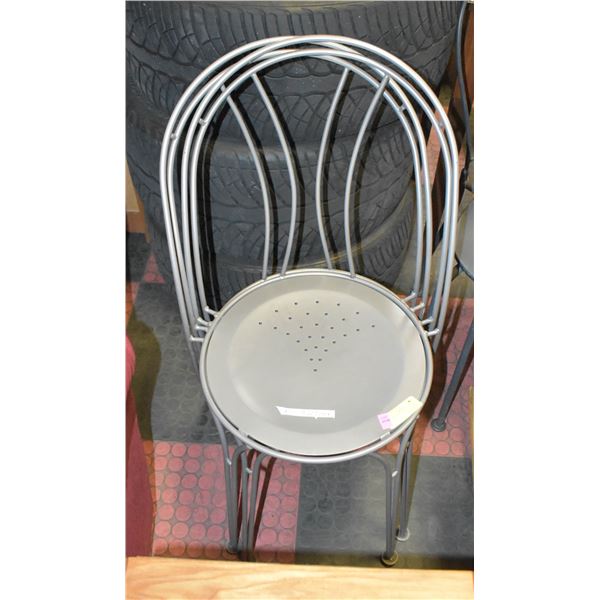 PAIR OF METAL CHAIRS