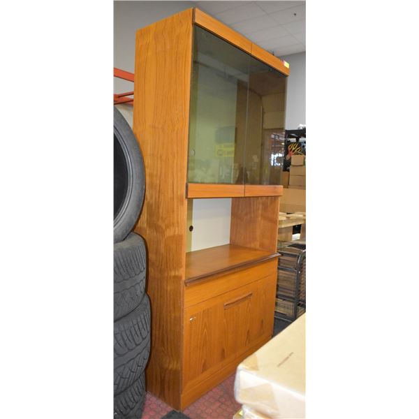 MCM GLASS DOOR CABINET 33" X 15" X 71"