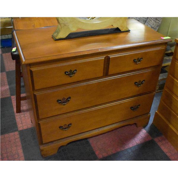 SOLID MAPLE 3 DRAWER DRESSER 38" X 18" X 31"