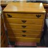 Image 1 : SOLID MAPLE VILLAS 5 DRAWER CABINET H-31" W-18.25"