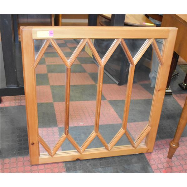 SOLID PINE- FRAMED WALL MIRROR- 29" X 29"