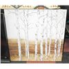 Image 1 : CANVAS PRINT "BIRCH TREES"- 34" X 34"