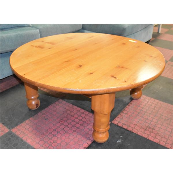 SOLID PINE- COFFEE TABLE- 42" ROUND