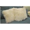 Image 1 : FAUX FUR 18" DECORATIVE PILLOWS- SET OF 2