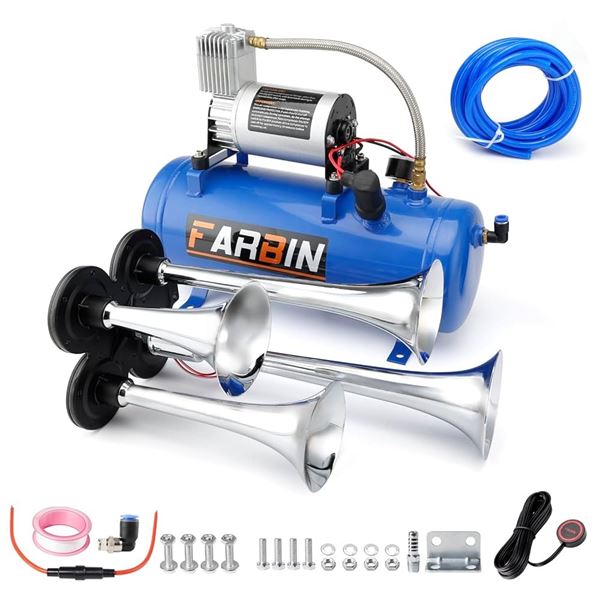 NEW W BOX FARBIN TRAIN HORN FOR TRUCK