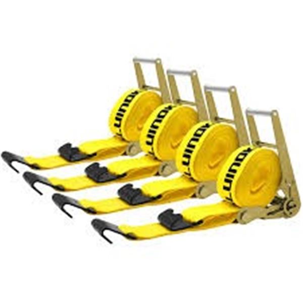 BRAND NEW SALUINOKI RATCHET STRAPS 4PK YELLOW