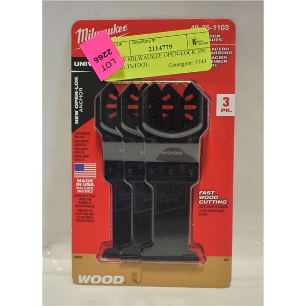 NEW MILWAUKEE OPEN-LOCK 3PC MULTI-TOOL