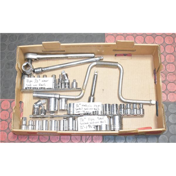 FLAT WITH 1/2" DRIVE MECHANICS RATCHET/SOCKET