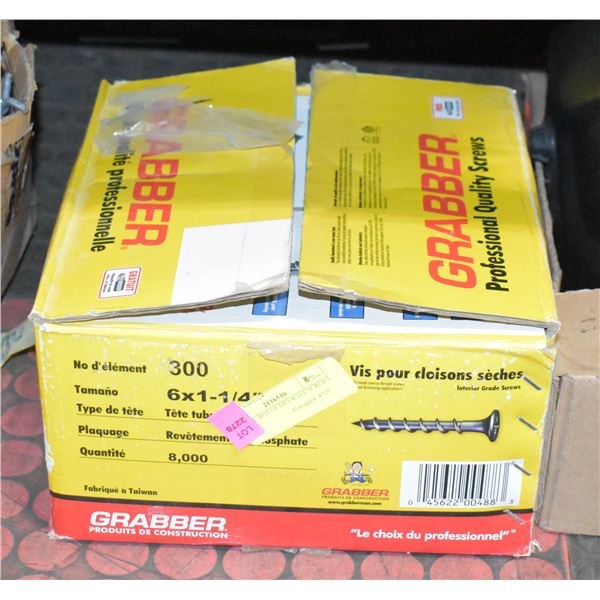 PARTIAL BOX OF DRYWALL SCREWS 6 X 1-1/4"