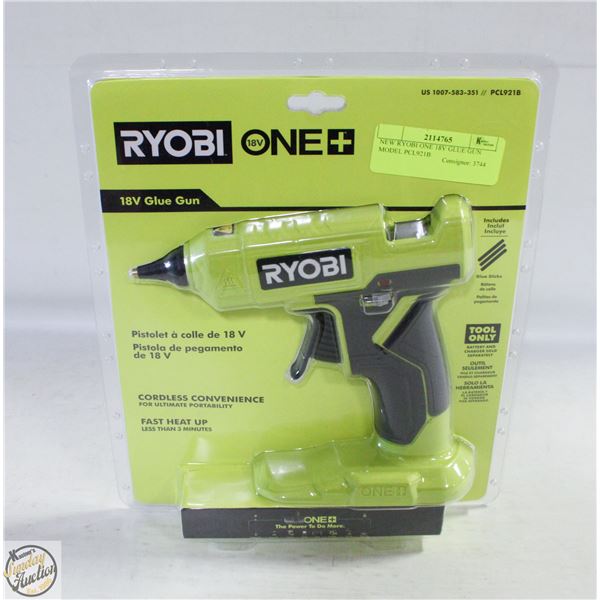 NEW RYOBI ONE 18V GLUE GUN MODEL PCL921B