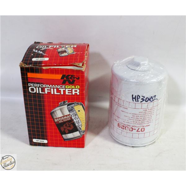 PAIR OF K&N HP3002 LONG CHEV OIL FILTERS