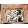 Image 1 : LOT OF XXL WHEEL CASTORS & LOCKING PINS