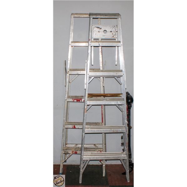 PAIR OF 6 FOOT ALUMINUM LADDERS