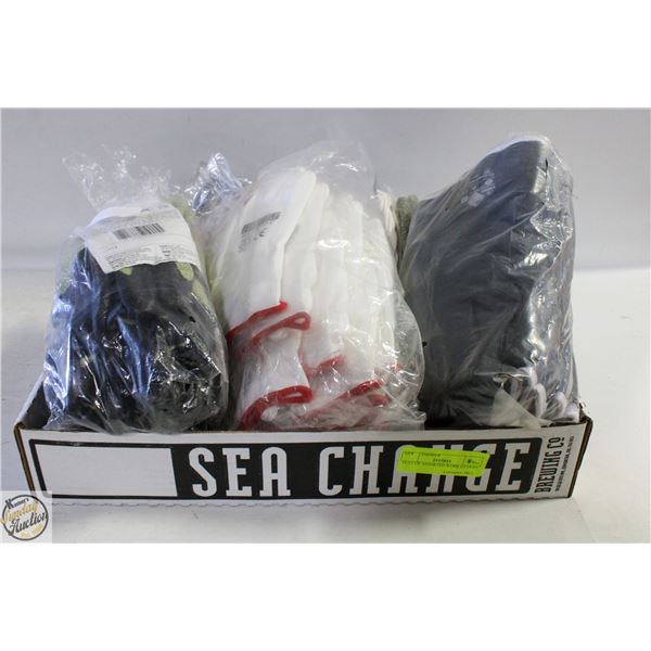 FLAT OF ASSORTED WORK GLOVES