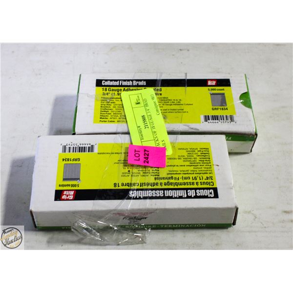 2 PACKS OF 18 GUAGE 3/4” BRAD NAILS